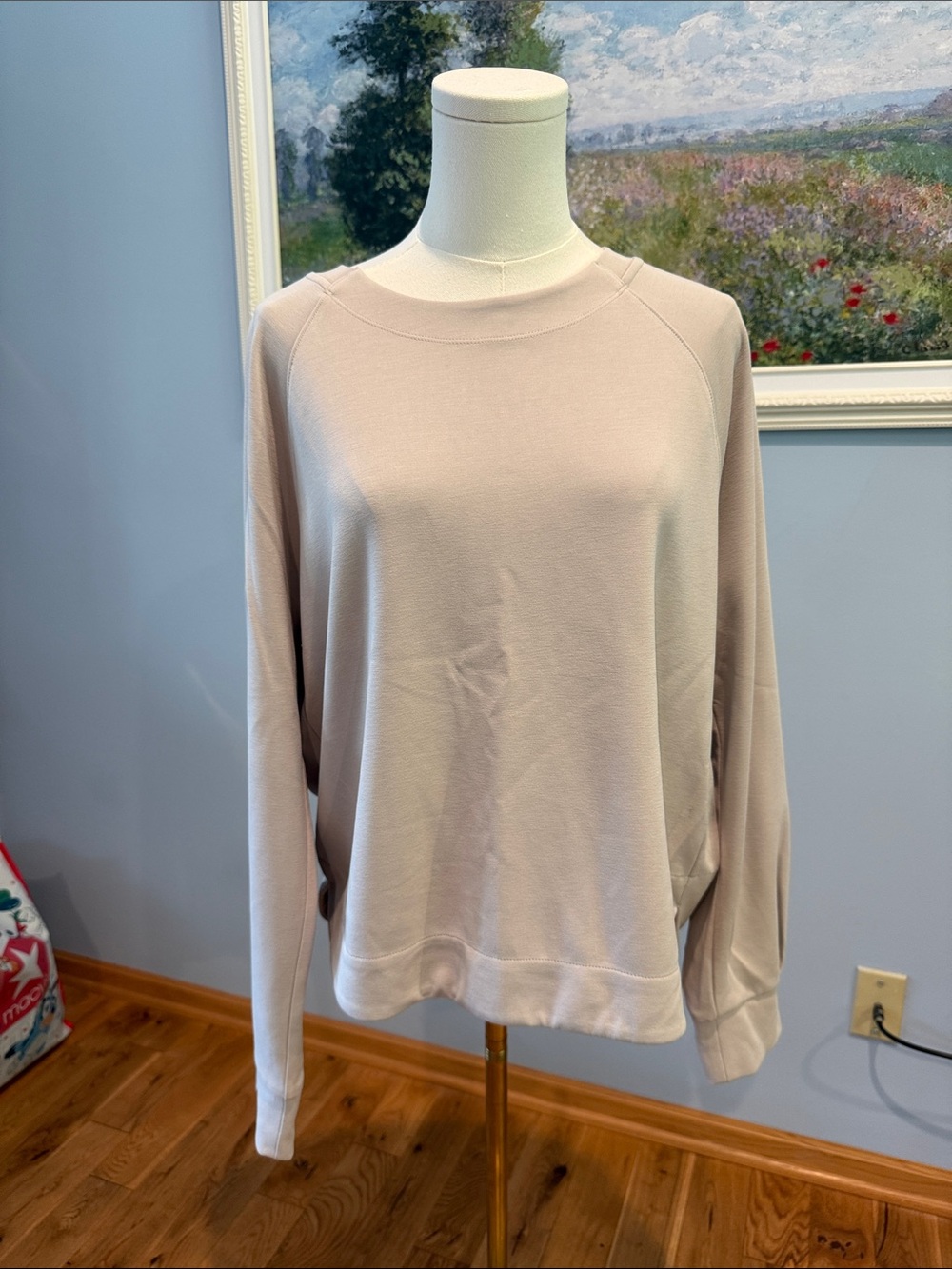 Athleta Relaxed Crewneck Top - Light Taupe